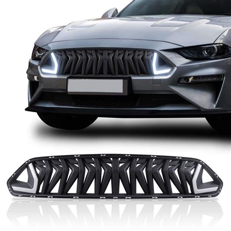 Buy Led Rtr Front Bumper Grill Grille For 2018 2019 2020 Ford Mustang