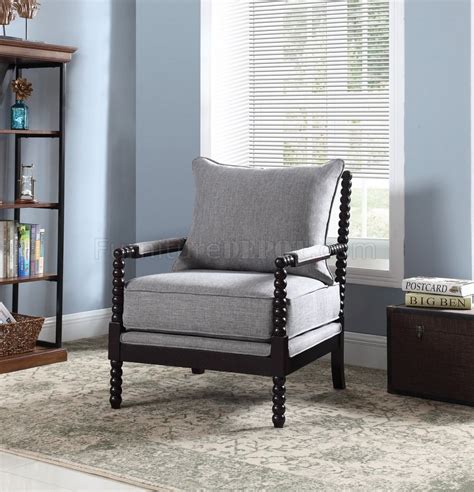 Set Of Two Accent Chairs 903824 In Grey Fabric By Coaster