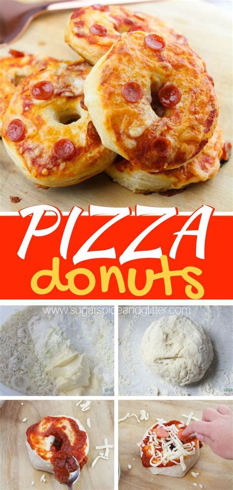 Pizza Donuts Are Such A Fun Homemade Pizza Idea Use Our Biscuit Dough Recipe Or Pre Made Bisc