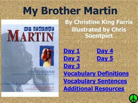 Ppt My Brother Martin Powerpoint Presentation Free Download Id1853146