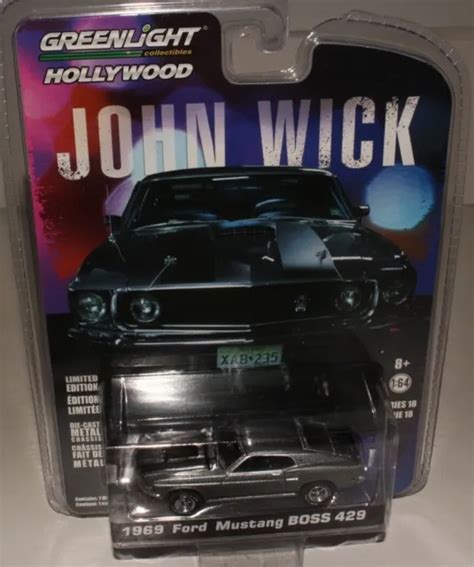 GREENLIGHT HOLLYWOOD JOHN Wick Ford Mustang Boss Silver Nib PicClick