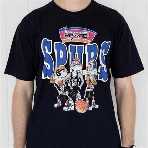 Gildan Shirts Vintage Nba San Antonio Spurs Looney Tunes Black