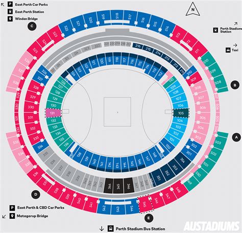 Optus Stadium Seating Map Rugby The Brilliant Optus Seating Plan Di