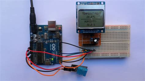 Interfacing Arduino With Nokia 5110 Lcd And Dht11 Sensor