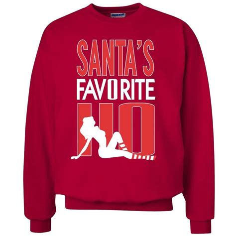 Funny Santa Ho Sweater Santas Favorite Ho Funny Stripper Xmas Ugly