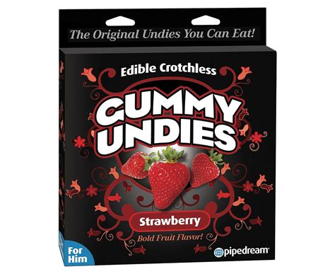 Pipedream Edible Male Gummy Undies Strawberry 100g Nz