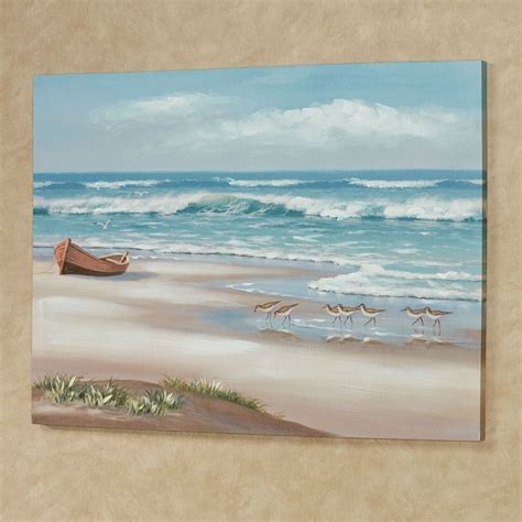 Simple Life Ocean Scene Coastal Canvas Wall Art Beach Scene Painting