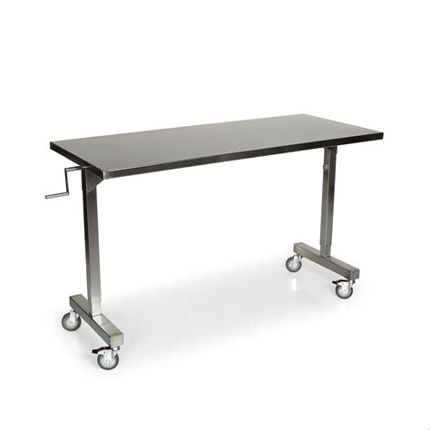 Height adjustable tables have been around for many years. Height Adjustable Stainless Steel Table - MarketLab, Inc.