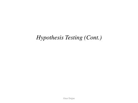 PPT Hypothesis Test Ing Cont PowerPoint Presentation Free