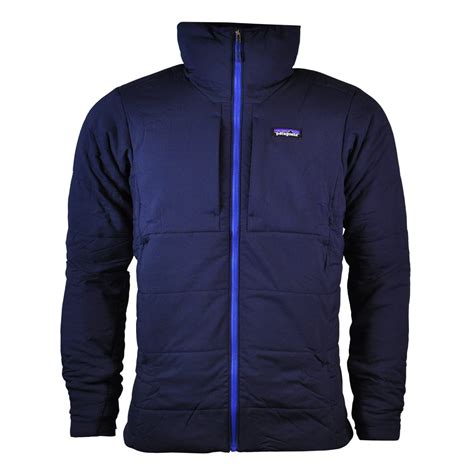 The length is perfect for a mid layer and has an elastic drawstring along the bottom to fit it. Patagonia Mens Nano-Air Hoody Jacket Navy Blue | The ...