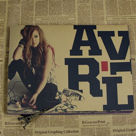Vintage Poster Avril Lavigne Music Star Poster Retro Paper Image For