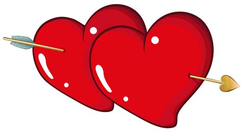 Valentine Hearts With Arrow Png Clipart Picture Clipart Best