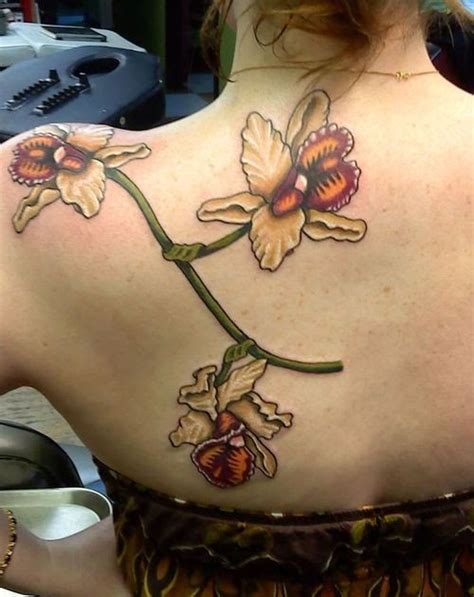 Body Tattoos Cattleya Dowiana Orchids Tattoo