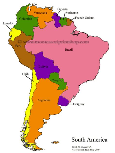 South America Labeled Map Cinemergente
