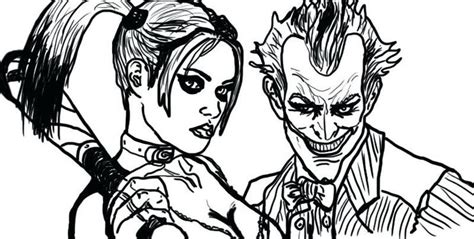 Joker And Harley Quinn Printable Coloring Pages