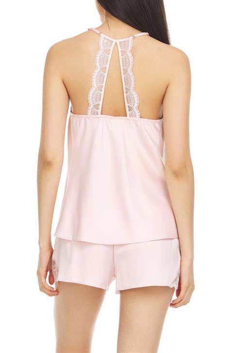 Flora By Flora Nikrooz Kit Lace Trim Satin Camisole And Shorts 2 Piece