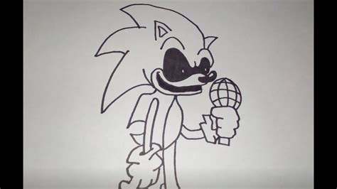 Como Dibujar A Sonic Exe Fnf Fase 2 Youtube