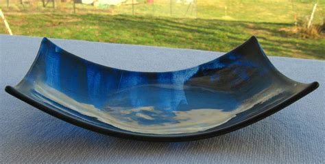 Sparkly Blue Aventurine Fused Glass Rectangular Bowl Trinket Etsy Fused Glass Glass Art
