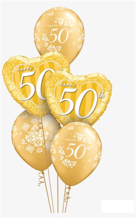 Happy wedding anniversary of elderly people. Golden Wedding Anniversary - Balloon Transparent PNG ...