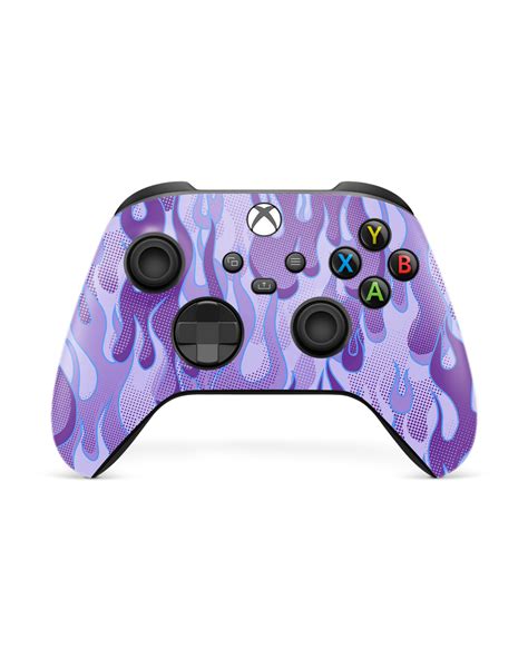 Xbox Wireless Controller Skin Purple Flames Caseable