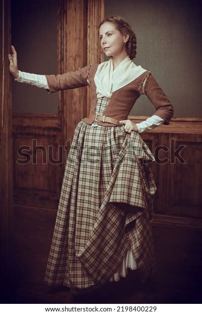 Full Length Shot Beautiful Aristocratic Girl Stock Photo 2198400229