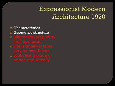 Ppt Expressionist Modern Architecture 1920 Powerpoint Presentation