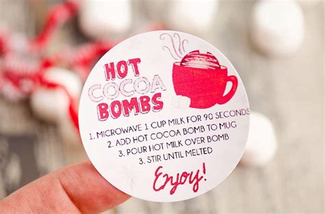 Hot Cocoa Bomb Tags Printable