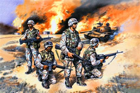 Us Troops In Iraq First Gulf War Иллюстратор Художник Работы