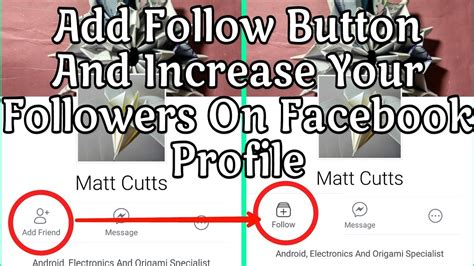 Click the search bar at the top of any page on facebook. How To Add Follow Button On Facebook Profile - YouTube