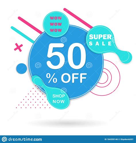 Special Offer 50 Off Round Sticker Stock Illustration Illustration Of