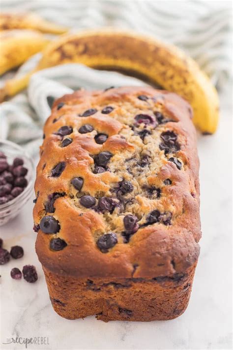 Whole wheat oatmeal applesauce banana bread: Blueberry Banana Bread Recipe (healthier!) - The Recipe Rebel