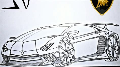 How To Draw Lamborghini Aventador Sv Youtube