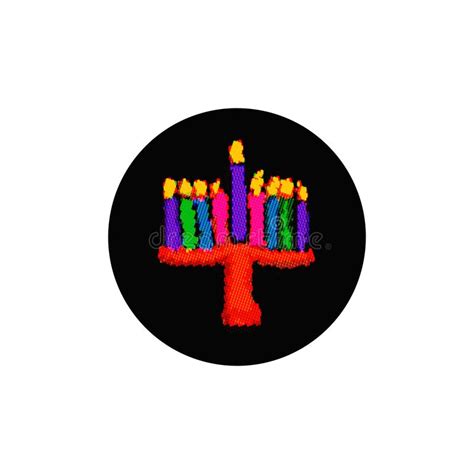 Multi Color Pixel Hanukkah From Colorful Circles Jewish Holiday