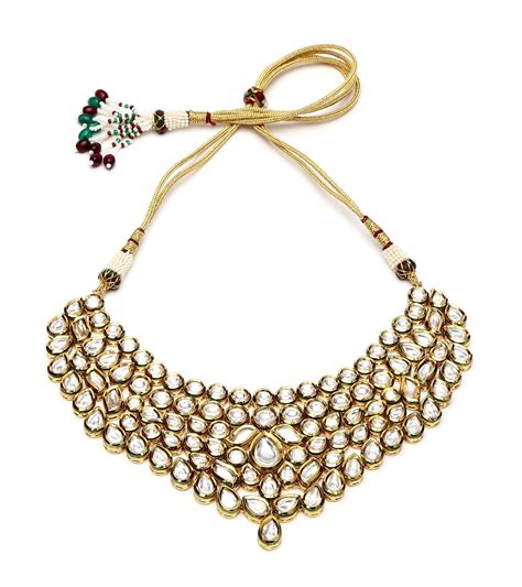 22 Carat Gold Plated Choker With High Quality Kundan Necklace Jumkey