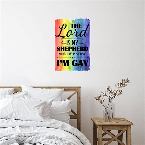 the love is my shepherd and he know i m gay mural decals cute lesbian gay bisexual