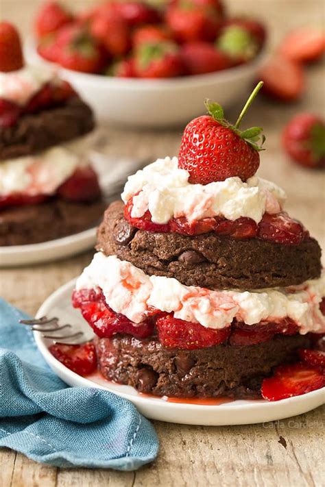 Either rotate the strawberry while holding the knife still, or slide the knife while. Chocolate Strawberry Shortcake (Dessert For Two ...