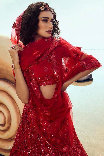 Buy Ravishing Red Sequin Embellished Net Lehenga Choli Online Like A Diva