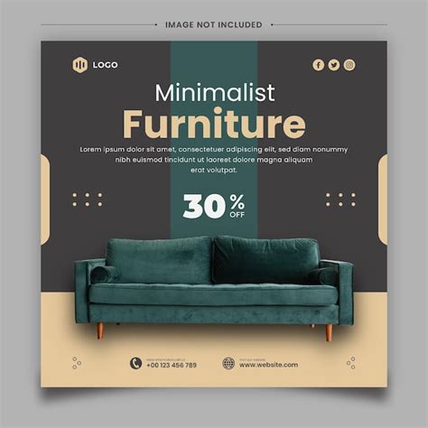 Premium Vector Modern Furniture Media Social Post Template