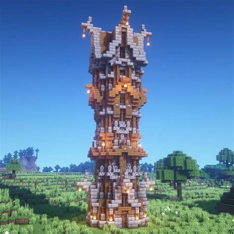 Minecraft Tower What Is A Tower In Minecraft Schematic Tower