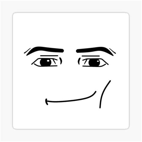 Roblox Man Face Sticker For Sale By Zowie Elayne Redbubble