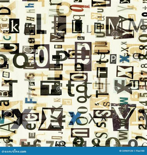 Newspaper Collage Letters Background Stock Photo Image Of Piece