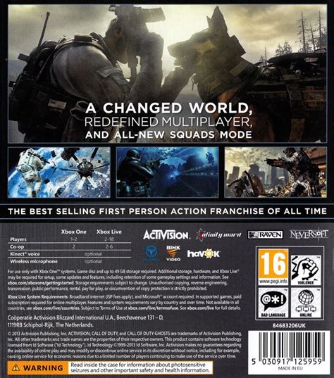 Call Of Duty Ghosts 2013 Xbox One Box Cover Art Mobygames