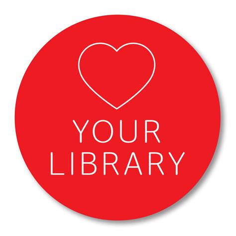 Love Your Library Printed Vinyl Sticker Circle