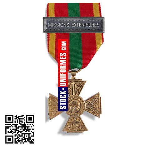 Croix Du Combattant Volontaire Agrafe Missions Exterieures Médaille
