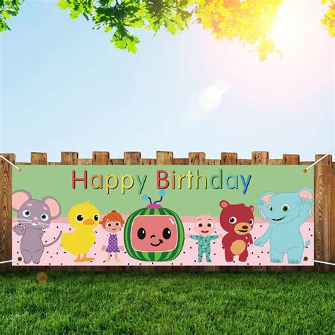 Buy Cocomelon Birthday Party Suppliesbirthday Party Banner Backdrop
