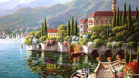 Varenna Lake Como Italy Wallpaper 1920x1080 1199710 Wallpaperup
