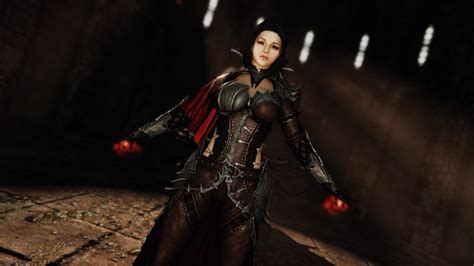 Another Vampire Leather Armor Cbbe Sse Bodyslide At Skyrim Special Edition Nexus Mods And