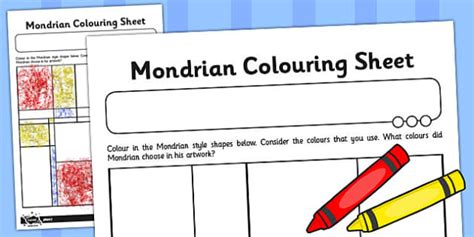This brilliant coloring sheet will make a fantastic addition to your lessons on piet mondrian and his art. Piet Mondrian Colouring Sheet (teacher made)