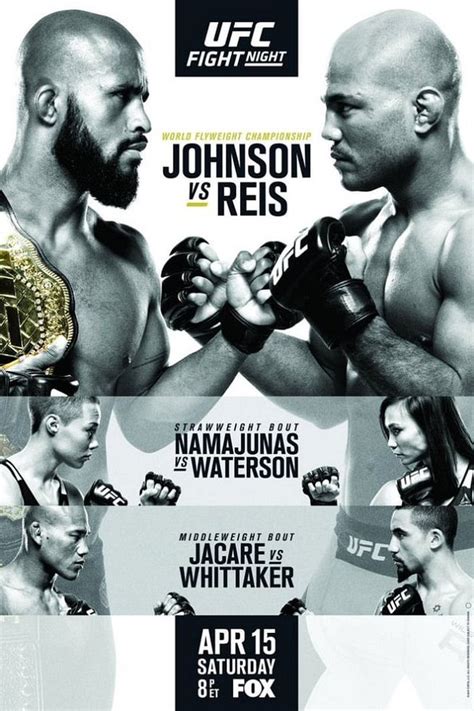 UFC On Fox Card All Fights Details For Johnson Vs Reis