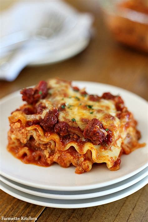 Easy Meat Lasagna Recipe No Ricotta Farmette Kitchen